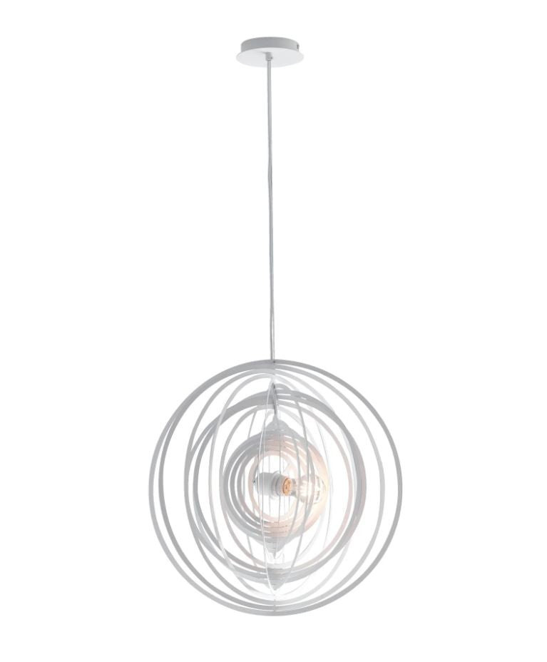 Sospensione cerchi metallo bianco 1XE27 non incl. D. 50cm CLUB Sospensione cerchi metallo bianco 1XE27 non incl. D. 50cm CLUB